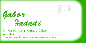 gabor hadadi business card